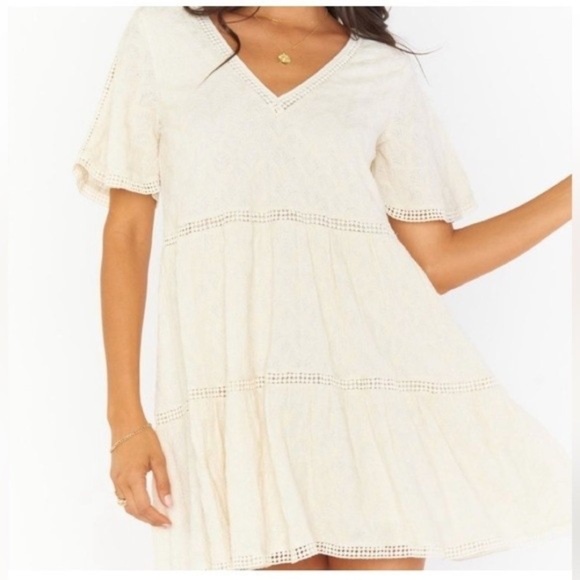 Cia Mini Dress Midsummer Ivory Show Me Your Mumu size small NWT - Picture 2 of 6